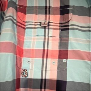 Columbia Red and Blue Plaid Men's Shirt